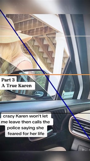 crazy karen puts her hand inside my car and stands by my window while on the phone with cops saying she fears for her life and I threatened her yet she won't leave me alone. #karensoftiktok #crazykarens #karensgoingwild #Karen #leesburg #leesburgva #loudounboutique #loudounstreetkaren #fyp