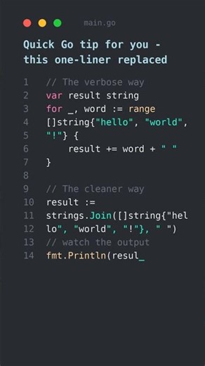 The Go trick that saved me hours ⏳ ✨ #programming #shorts #gotips