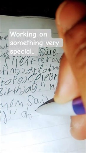 working on something very special..