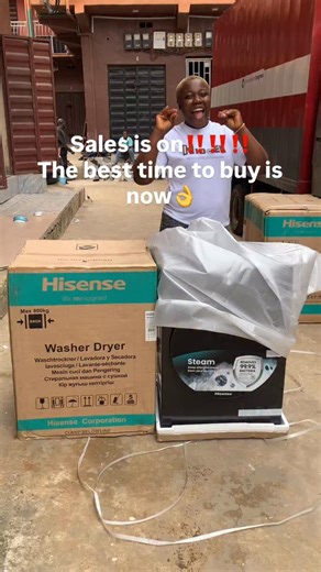 All automatic inverter It does the whole work🙌 9kg top loader automatic Was 348k Now 330k Hisense 7kg inverter washing machine (wash &spin Price 388k Sales price 378k Hisense 8kg wash and spin is 438k Sales price 425k Hisense 8kg wash and dry is 588k Sales price is 575k Hisense 10.5kg wash and spin 488k Sales price 475k 10.5kg wash and dry 620k Sales price is 599k Hisense 14kg top loader wash and spin price 488k Sales 469k LG 7kg inverter wash and spin front loader 488k Sales is 468k LG 9kg inv
