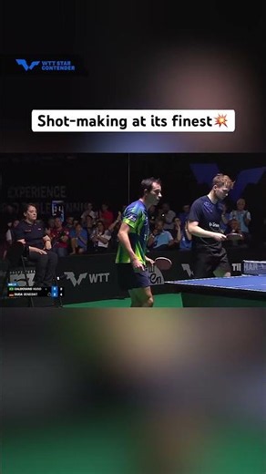 A fight at the Top between Hugo Calderano and Benedikt Duda!⚔️ #WTTSaoJose #TableTennis