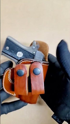 Azula Gun Holsters Dual Belt Loop IWB / Appendix Carry Holster For Colt Mustang .380 Pistol