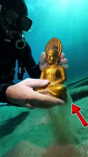 Lost Gold Statue Found by Diver in Deep Sea Treasure Hunt | Underwater Discovery