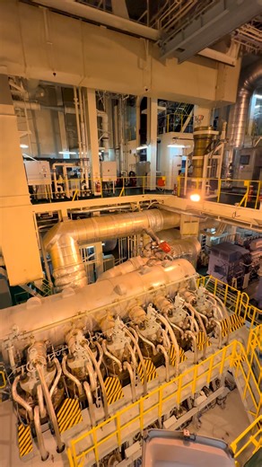 Ever wondered what powers the giants 🚢 of the sea? 🌊 Take a peek at our mighty main engine in action, with its raw energy propelling us through the waves! This powerhouse guzzles up to 50 MT of Fuel Oil and unleashes over 20,000 horsepower! . . . ✨️Behind the Scenes: While I love sharing the breathtaking views and exciting moments from my life at sea, I want to make sure you know that it’s not all smooth sailing. For every 10% of thrill and exciting moments, there’s 90% of hard work, long hour