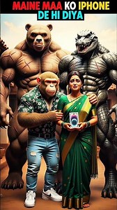 Monkey Gifted an iPhone to His Sad Mom! 😭📱❤️ | The Most Heart-Touching Story Ever | #shorts #viral