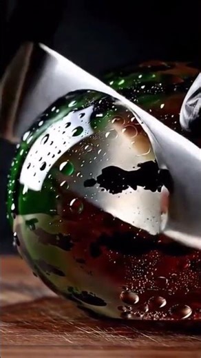 “Cutting a Glass Watermelon… WAIT FOR IT! 😳🍉✨”