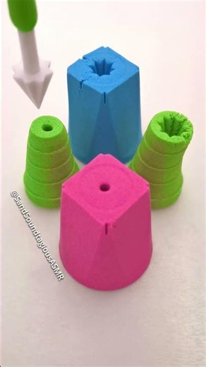 Kinetic Sand Shapes ASMR: Very satisfying and relaxing poke 😍 2112