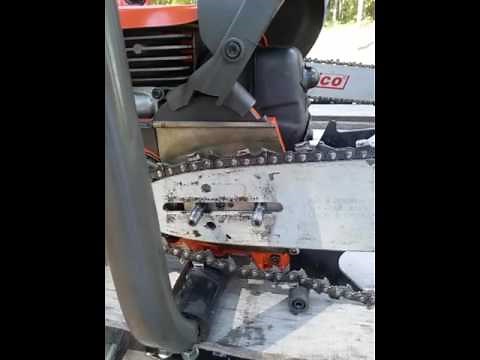 Fixing a chainsaw chain and drive links .