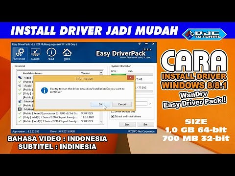 Cara Install Driver Windows 8/8.1 dengan WanDrv Easy Driver Pack