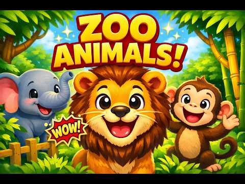 Let’s Learn Zoo Animals 🐘🐯 | Fun Animal Names & Sounds for Kids | Giggle Sprouts