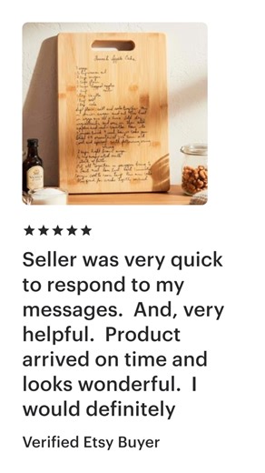 Create your own custom handwritten recipe board — available now through the link in my Linktree. #handwrittenrecipe #engravedcuttingboard #kitchenmemories #personalizedgifts #etsyshop #customgift #memorialgift #familyrecipe #smallbusinesslove #laserengraved | Etched Moment