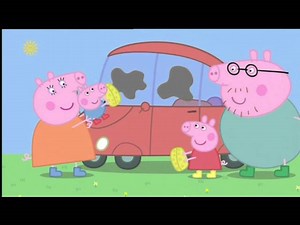Peppa Pig - Cleaning The Car - With Subtitles