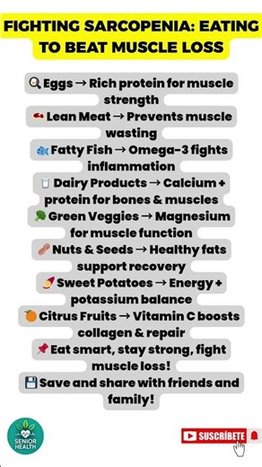 FIGHTING SARCOPENIA: EATING TO BEAT MUSCLE LOSS