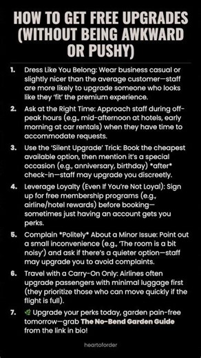 How to Get Free Upgrades (Without Being Awkward or Pushy) #ad (Verify Info)
