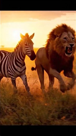 Lion VS Zebra | Lion try to Hunt the Zebra in heart of Savannah.
