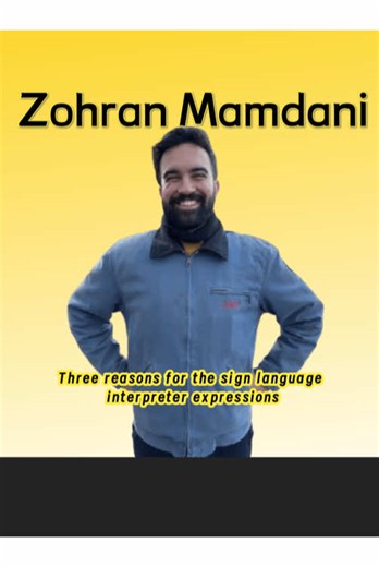 Did you notice the exaggerated expressions of the sign language interpreter beside Zohran Mamdani during his speech? She doesn't dislike Mamdani. On the contrary, she's one of his most devoted supporters.#usa #fyp #zohranmamdani #mamdani #NY
