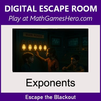 Exponents | Digital Math Escape Room Game