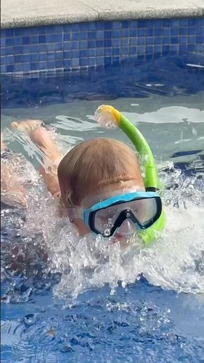 Learning To Snorkel #pool #snorkeling #swimming #3yearsold #summer #learning