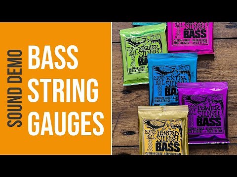 Bass Strings Gauges Comparison - Sound Demo (no talking)
