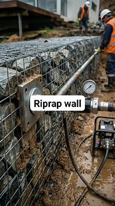 Riprap wall #fbreels #construction #inspiring #resourceful #wall | Roseve M. Ramos