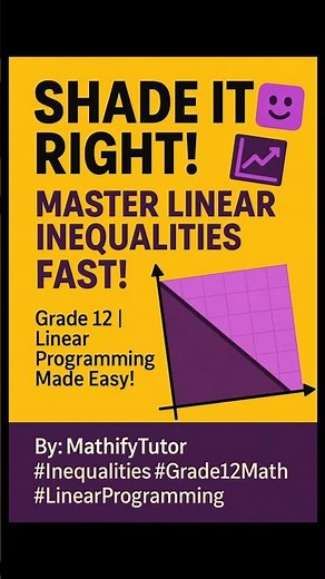 Graph Linear Inequalities Like a Pro! 🟪📉 | Grade 12 Math Hack