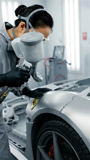 Painting a Ferrari 488 GTB to Perfection 🎨🔥 #shorts