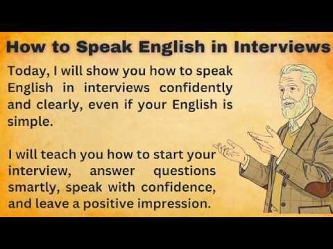 How to speak English in interviews |Confident English in Job Interviews | Easy Method for Beginners