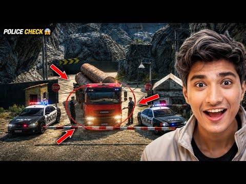 Police Checking My Heavy Cargo Truck in ETS3 Gameplay 🚛