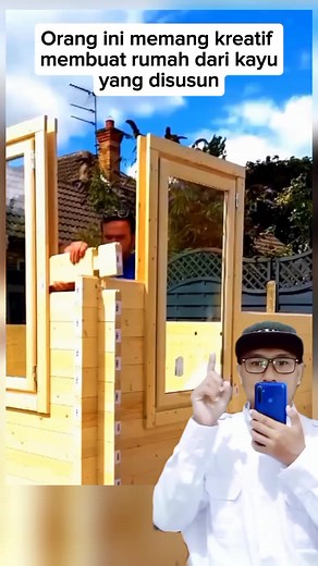 215K views · 571 reactions | Orang ini memang kreatif membuat rumah dari kayu yang disusun. #tutorial #tipsandtricks #amazingtips | Eko Mangkusubroto | Facebook
