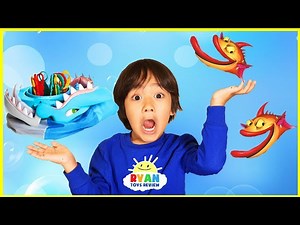 Ryan plays Shark Board games for Family Game Night - Videos For Kids
