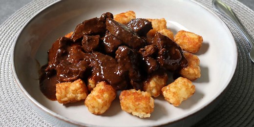 Beef Tips and Tots