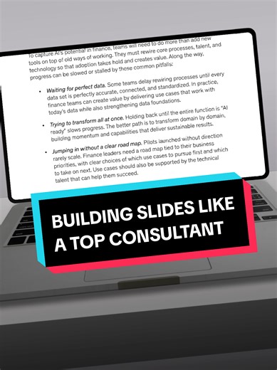 Transforming walls of text into top consulting-grade slides. #powerpoint #ppt #slide #design #consulting