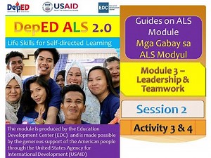 Video 85 - ALS Module 3 - Leadership & Teamwork - Activity 3 & 4 | Guides & Sample Answers