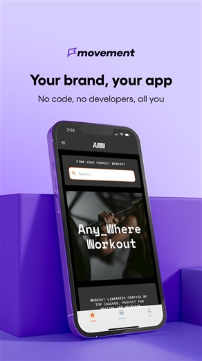 Your brand is everything. With Movement, you stay true to your look and feel with complete customization options. Custom subdomains, colors, layouts and styling mean your coaching app looks like you, not us. Plus, all creation and management of your app is in your hands–no code, no developers, no big budget necessary! Create a free account to see why other coaches and creators are making the move today ... 💪 Fully white-labeled 💪 Pre-designed light & dark templates 💪 No code, drag-n-drop buil