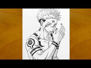 How to Draw Sukuna from Jujutsu Kaisen || Sukuna Sketch Tutorial || Step by Step Sketch