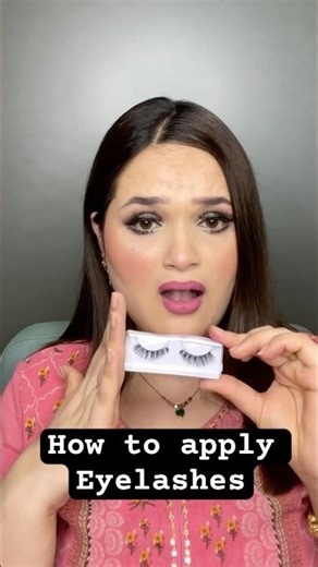 How to apply lashes perfectly like a pro #eyelashes #tutorial