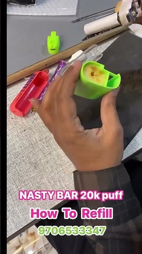 How to refill Nasty bar 20k puff pod and all type vape refill #guwahati #assam