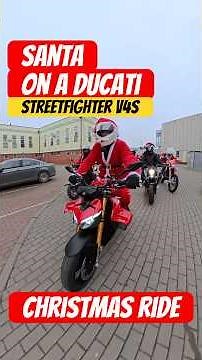 Santa on Ducati Streetfighter V4S | Christmas Bike Ride | Insta360 X5