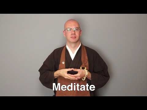 ASL sign for "Meditate" or Meditation, No Barriers Zen
