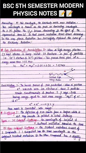 BSC 5th Semester Modern physics Notes 📝📝 #physics #gju #bsc