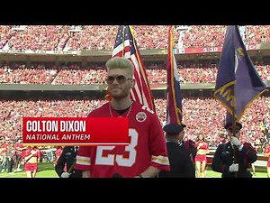Colton Dixon Performs National Anthem at Kansas City Chiefs Game 10.22.23
