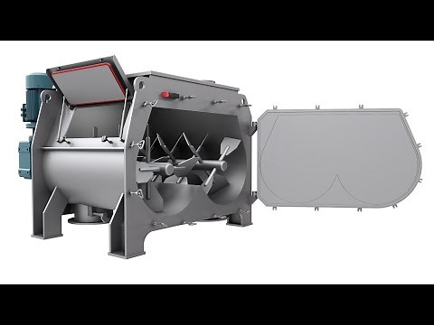 PerMix Twin-shaft Paddle Mixer (Model: PFB-T) with 3D Animation