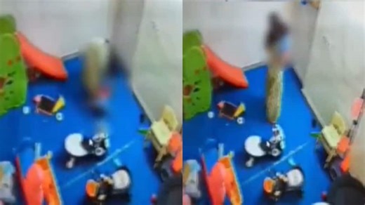 Noida Daycare Shocker: Staff Beats, Bites 15-Month-Old, Horror Caught On CCTV | Video