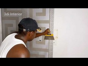 How to install wallpaper . wall design ideas for living room