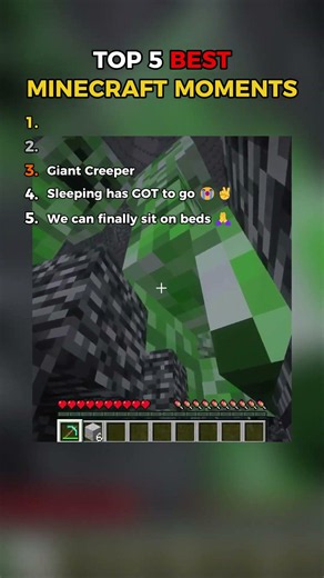 TOP 5 BEST MINECRAFT MOMENTS #minecraft #shorts #memes