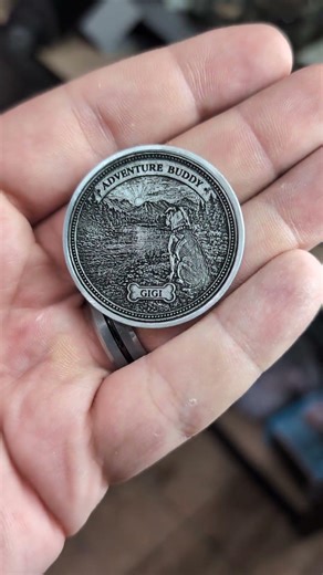 First experiment with the new new x tool F1 laser engraver making coins