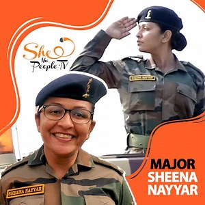 "I am living my father's dream by being in the Army.", says Major Sheena Nayyar of the Corps of Signals, the officer responsible for commanding the transportable satellite vehicle (TSV) at the Republic Day Parade 2020. #RepublicDay | SheThePeople