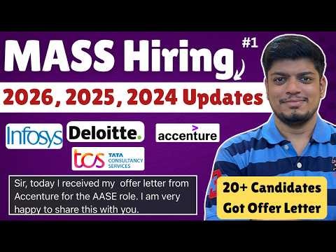 Accenture ASE, TCS NQT, Infosys, Deloitte NLA Biggest Updates| 2026, 2025, 2025 BATCH |20+ Selection