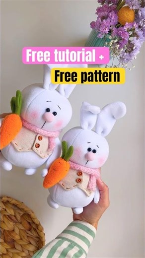 Cute Bunny Toy 🐰 FREE Sewing Tutorial