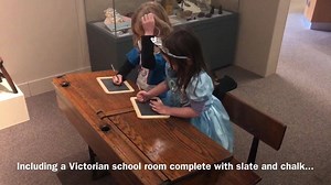 A new exhibition is now open at the Museum of Wigan Life, giving children a taste of life in the Victorian era. Maeve, 6 and Thea, 3 have enjoyed their morning in the Victorian styled classroom, playing hopscotch and also experiencing the interactive chimney sweep activity. The free exhibition is open from today right through the Easter and Summer holidays. For more information please call 01942 828128 or email wiganmuseum@wigan.gov.uk. | Wigan Council